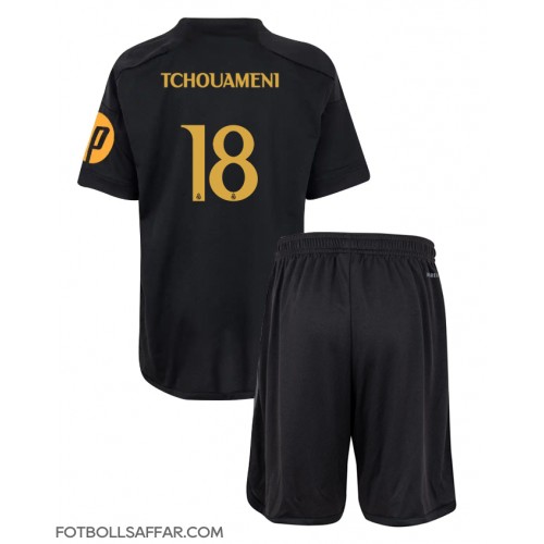 Real Madrid Aurelien Tchouameni #18 Tredje Dräkt Barn 2023-24 Kortärmad (+ Korta byxor)